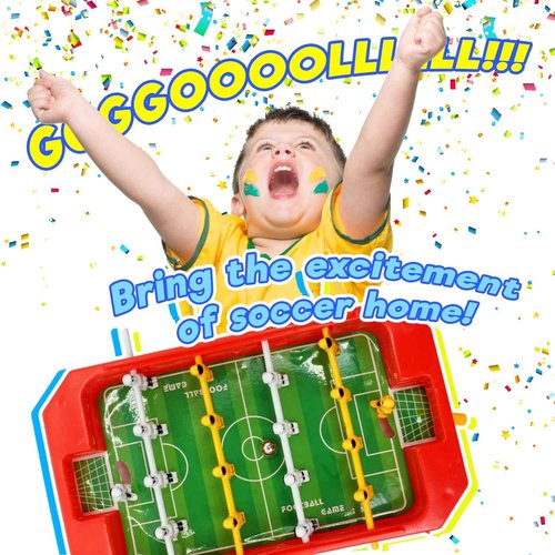 JA-RU Mini Foosball Table Game (1 Foosball Toy) Mini Arcade Tabletop Games. Soccer & Football Party Favors. Portable Handheld Games for Kids & Office Desk Toys. 255-1s (24 Packs)