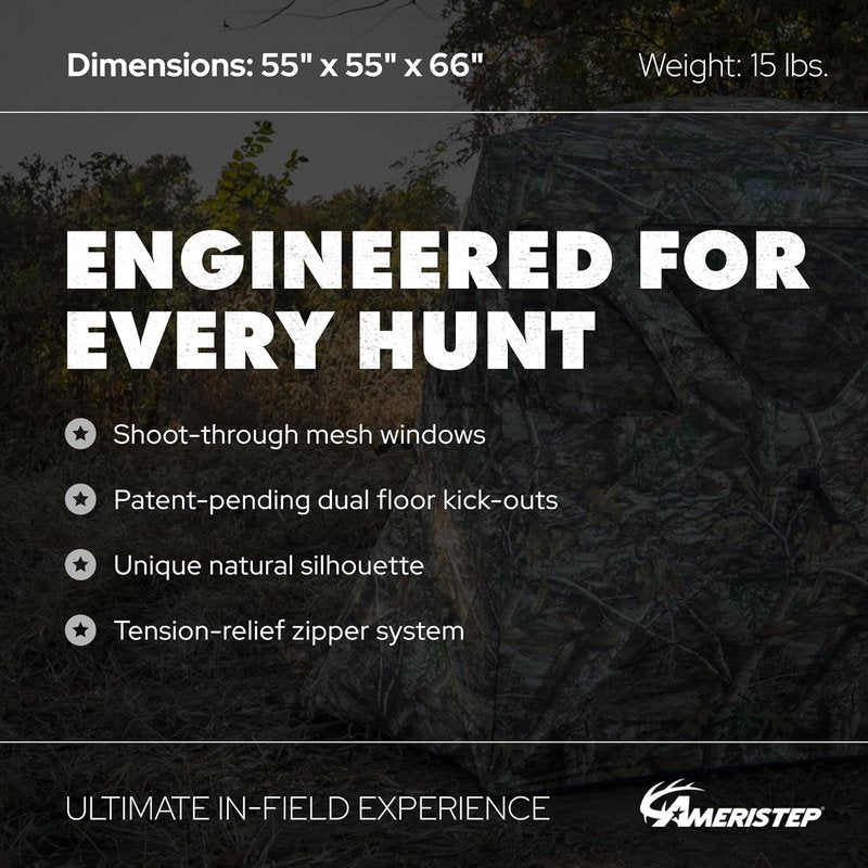 Ameristep Caretaker Hunting Blind - Durable, Weather-Resistant Design | Easy Setup for Outdoor Use