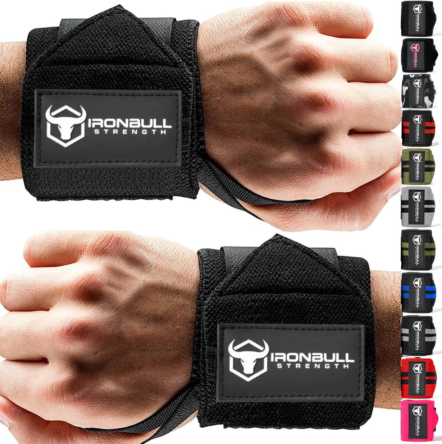 Wrist Wraps for Weightlifting (USPA & IPL Approved) - 18” Premium Quality Wrist Straps for Weightlifting - Weight Lifting Wrist Wraps with Thumb Loop - Best Gym Wrist Wraps for Lifting Weights, Curls & Dips - Lifting Wrist Wraps for Bench, Powerlifting &