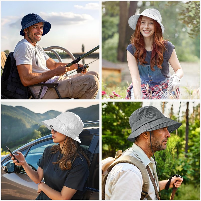 Sukeen Lightweight Bucket Hat for Women Quick-Dry Hiking Hat Packable Foldable UV Sun Hat for Outdoor Activities Navy Blue