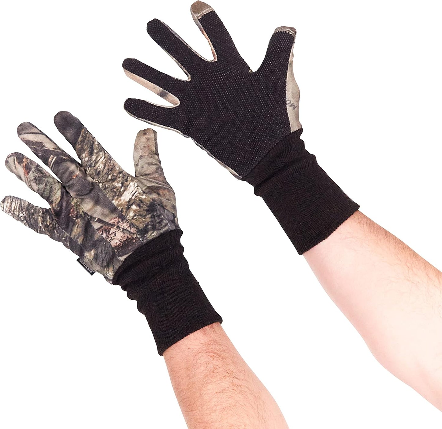 Mossy Oak Camo Hunting Gloves - Lightweight & Durable Jersey Material | Perfect for Outdoor Activities
