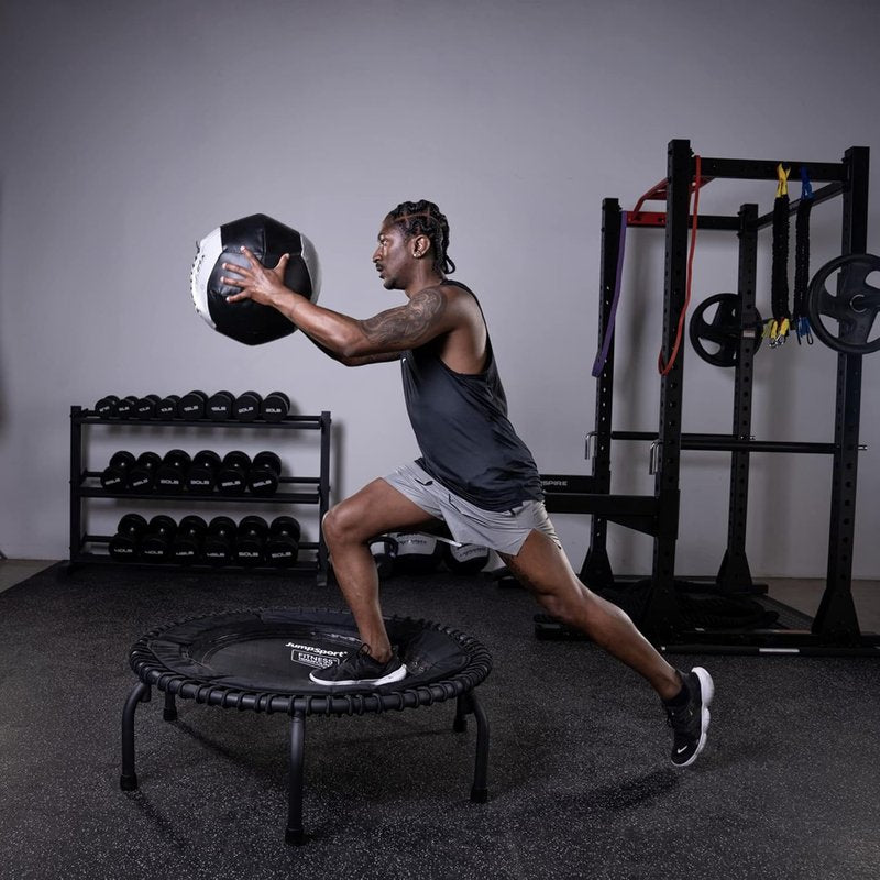 Dynamax Medicine Ball - 14 lb Stout II for Strength Training | Black/Gray Color
