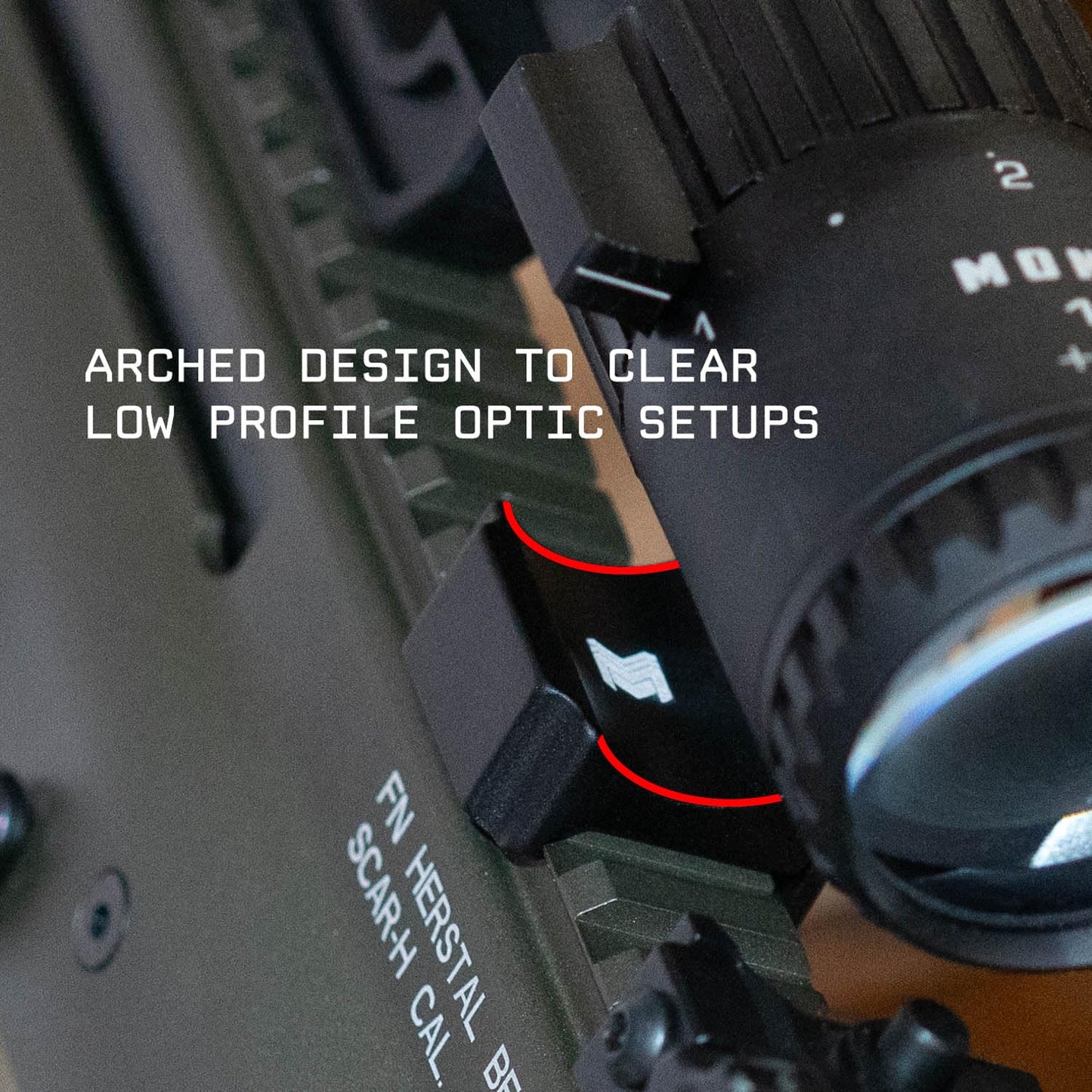 Monstrum Canted 45 Degree Red Dot Mount | Picatinny| 4 Slot Length