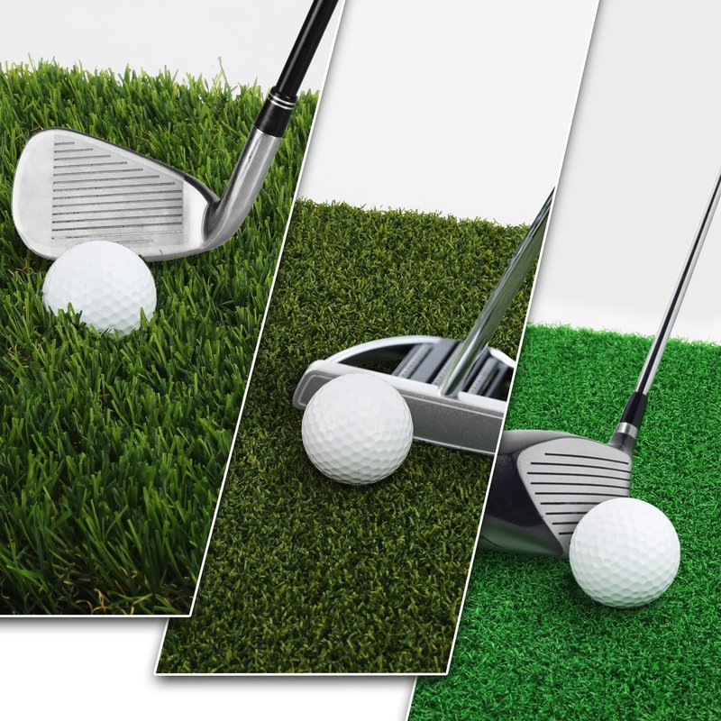 Golf Practice Mats, 3-in-1 Multi-Functional Golf Mat - Artificial Turf Golf Training Aids for Hitting,Swing & Putting Training -Perfect for Indoor & Outdoor Golf Practice (Upgrade Version)