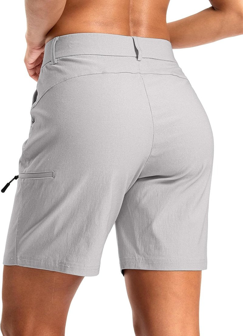 Women's Quick Dry Hiking Cargo Shorts - Lightweight Summer Travel Shorts with Pockets | 7-Inch