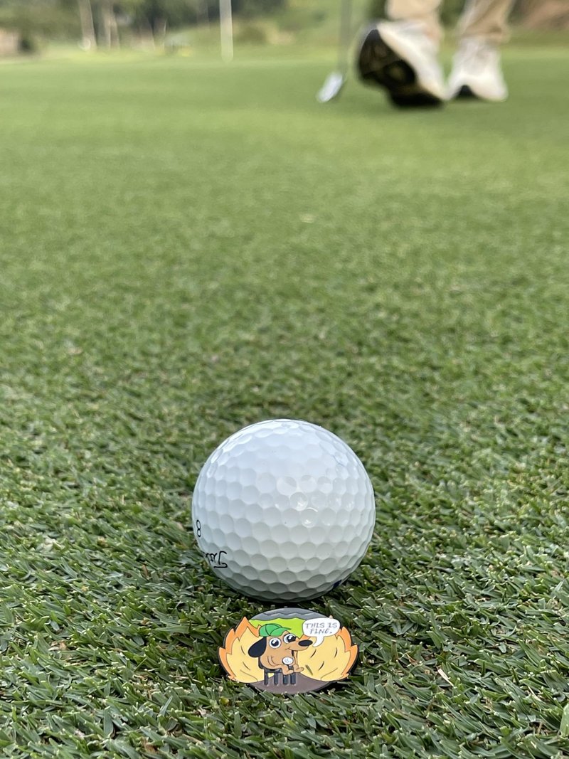 wolph This is FINE Golf Ball Marker Hat Clip – Magnetic & Durable Golf Accessories for Men Women – Funny Golf Gifts to Elevate & Personalize Your Game.