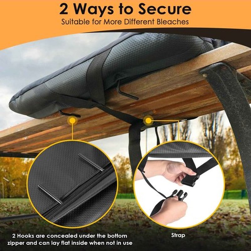 HOPERAN 21" Massage Heated Stadium Seats for Bleachers with Back Support & Lumbar Pillow, 3 Level Heating & 6 Modes Massage Portable Heated Stadium Chairs for Bleachers