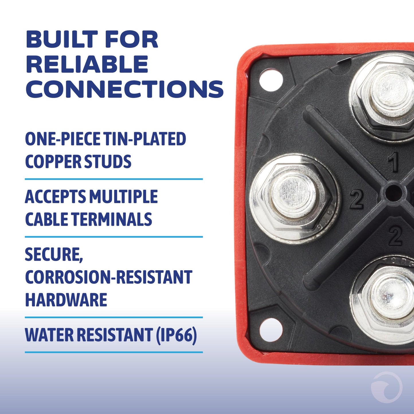 Blue Sea Systems Mini Dual Circuit Battery Switch, Red, 6010 m‑Series