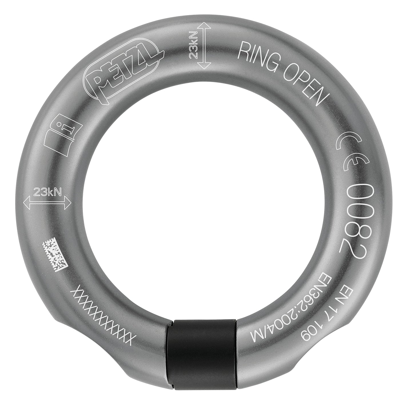 Petzl Ring Open Gated Ring - Black