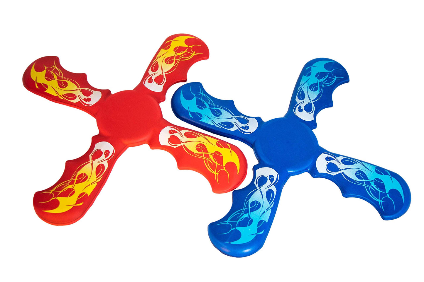 Rackrang Boomerang for Kids & Adults, Soft and Safe for Indoor and Outdoor Use, 2 Pack, Red & Blue