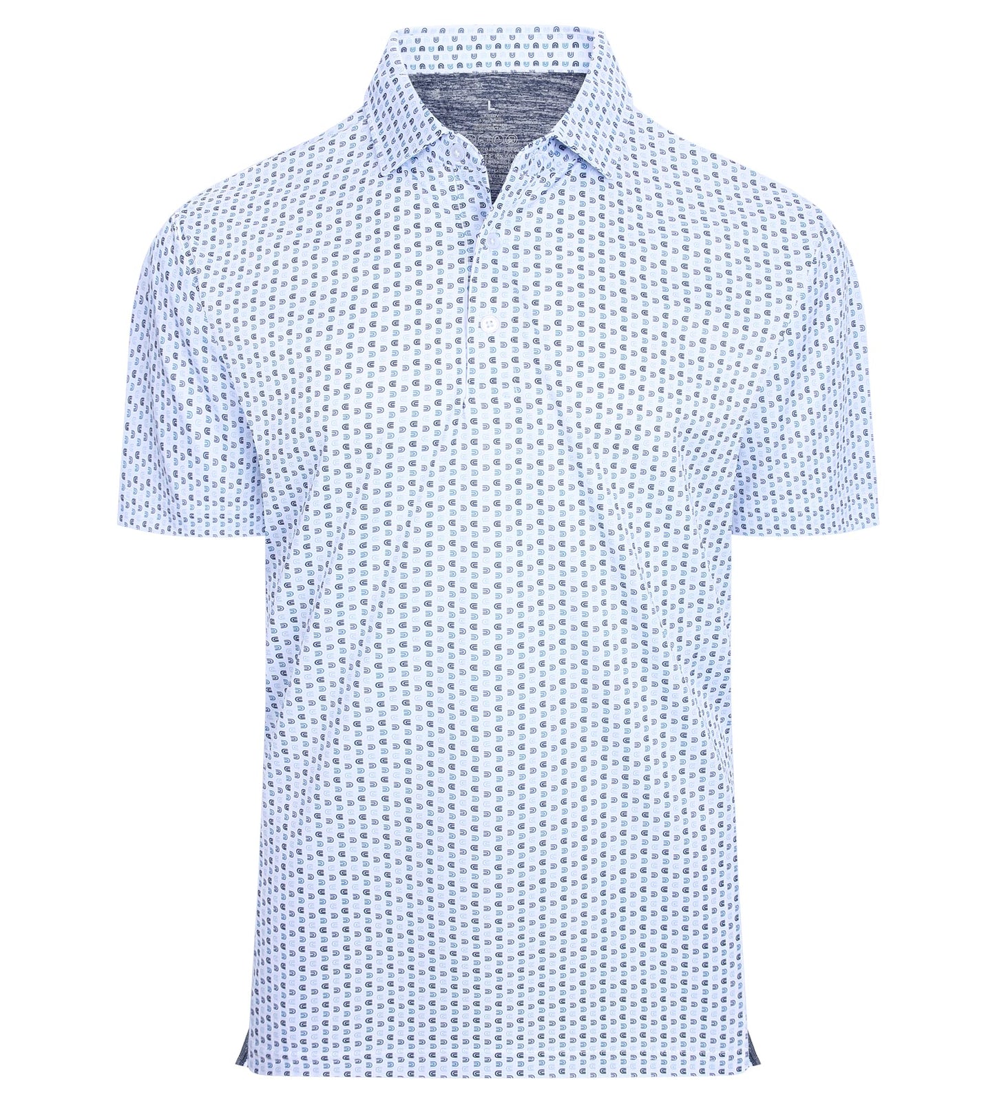 Alex Vando Mens Golf Shirt Moisture Wicking Classic Print Golf Shirts for Men,White U,L