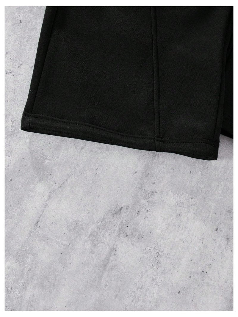 SOLY HUX Boy's Baggy Sweatpants Wide Leg Elastic Waist Casual Athletic Pants with Pockets Pure Black 13 Years