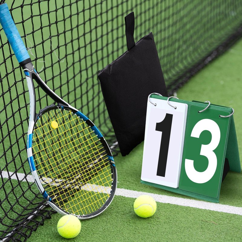 Sonwyoung 1 Pack Over Net Tennis Score Keeper Flip Scoreboards Portable for Volleyball Basketball Coaching Tennis Outdoor (Numbers 0-9,Green)