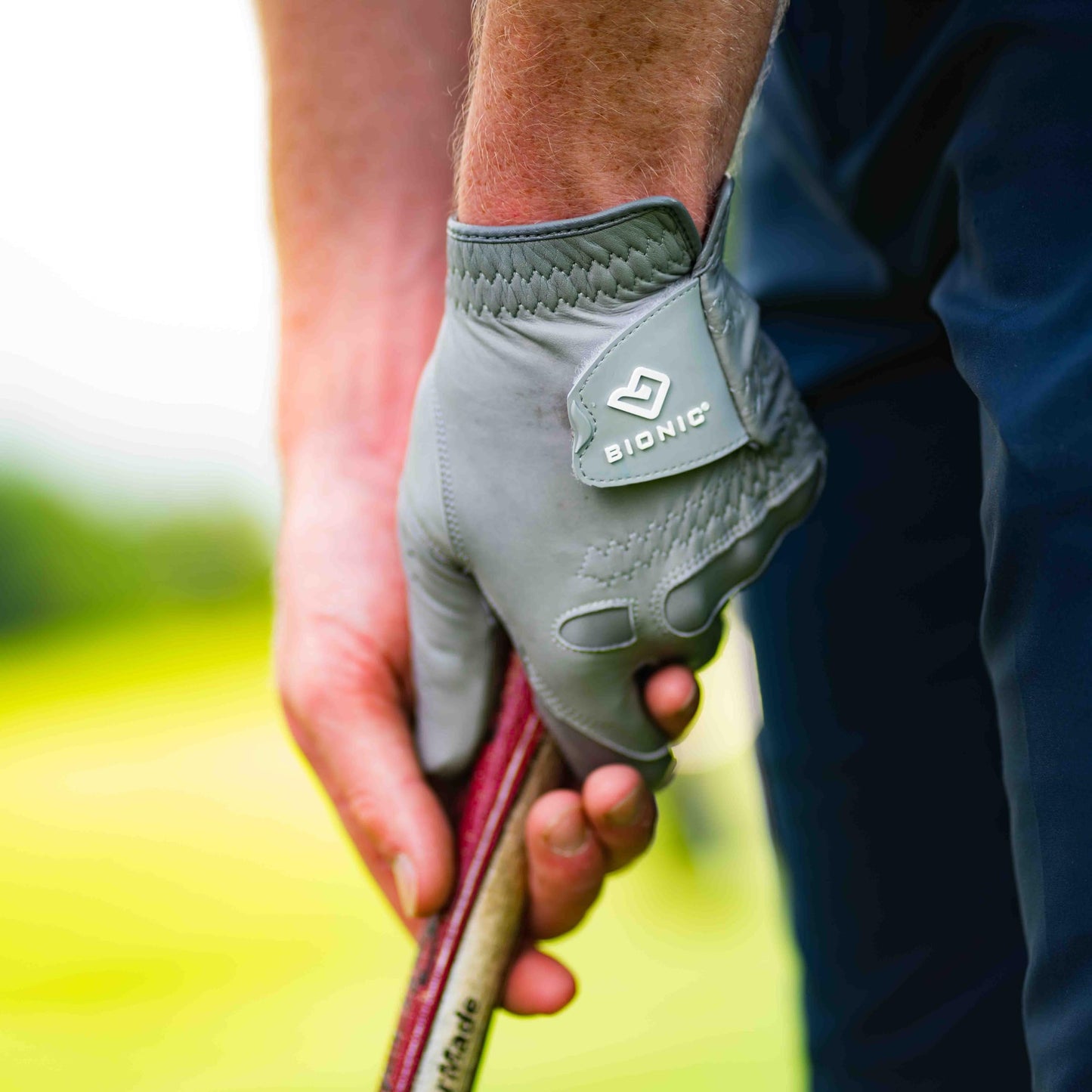 Bionic Men's StableGrip with NaturalFit 2.0 Golf Glove with Dual Expansion Thumb for Best Fit - Premium Cabretta Leather… (Gray, XXX-Large, Right)