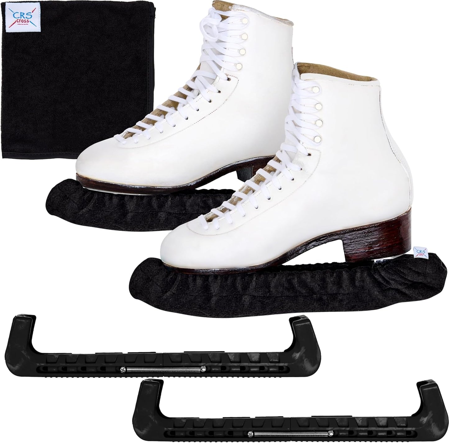 CRS Cross Skate Guards - Ice Skating Blade Covers & Soakers Gift Set | Perfect for Figure Skating & Hockey