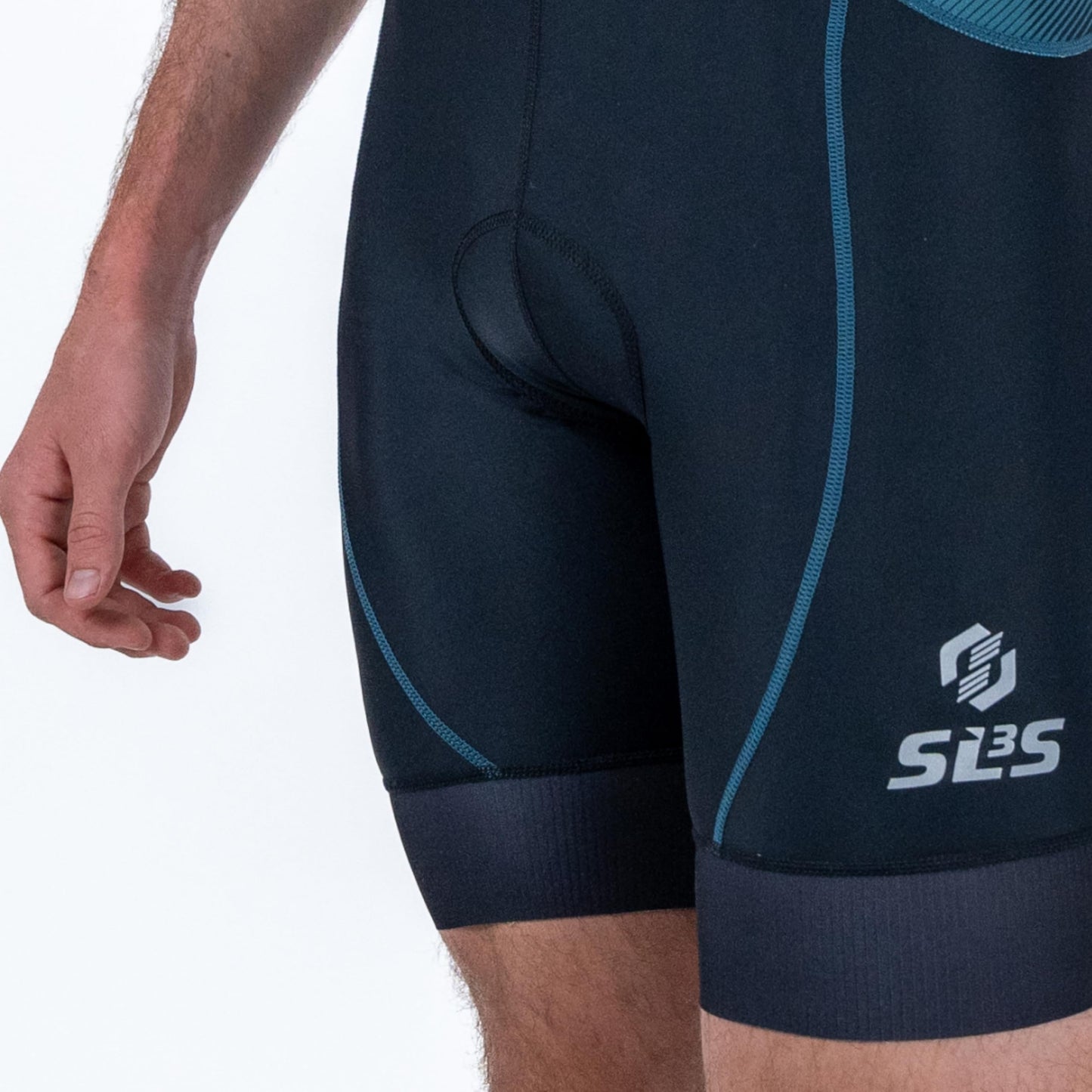 SLS3 Triathlon Suits Mens - Premium Trisuit Triathlon Men - Sleeveless, Quick Drying Tri Kit with Large Back Pocket (Navy Fractal, X-Large)