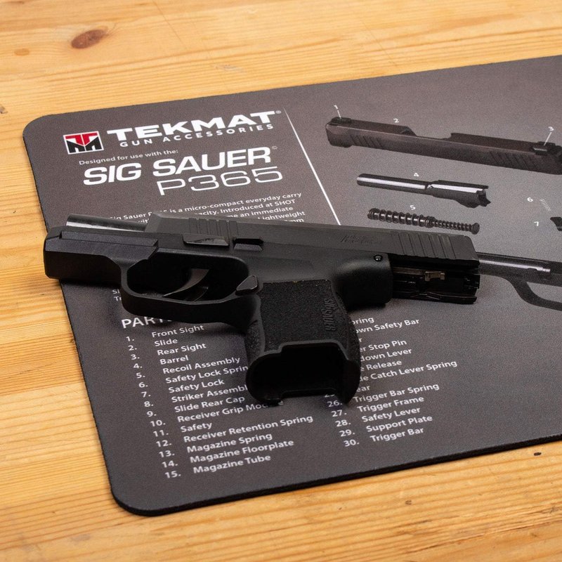 TekMat Cleaning Mat for Sig Sauer P365 - Durable Black Design | Perfect Fit
