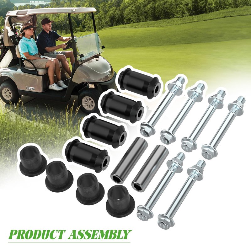 10L0L Golf Cart A Arm Suspension Bushing & Sleeve Kits for EZGO RXV 2008-up Gas & Electric Golf Carts,Replaces Parts 608086 601340 602085 601754 602415 600525