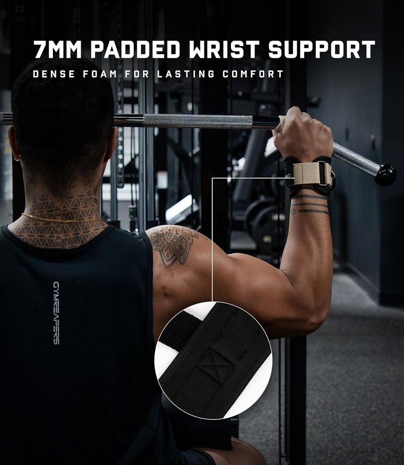 GripLink Lifting Straps - Heavy Duty D-Ring Weightlifting Wrist Straps with Anti-Slip Silicone Grip Beads | Adjustable for Deadlifts & Powerlifting