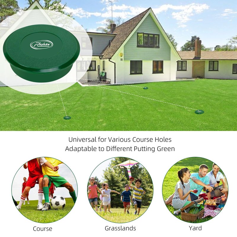 Roykaw Golf Cup Cover, Golf Putting Green Hole Covers for Golf Course Hole/Golf Practice Training Aids Holes, ABS Golf Hole Cover, Non-Slip, Conforms to USGA Standard