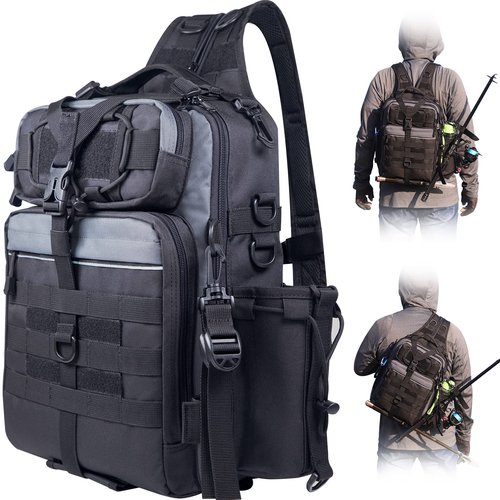 BLISSWILL Fishing Backpack with Rod Holder Fishing Tackle Bag Fishing Gear Bag fishing gifts for men fishing gifts for men