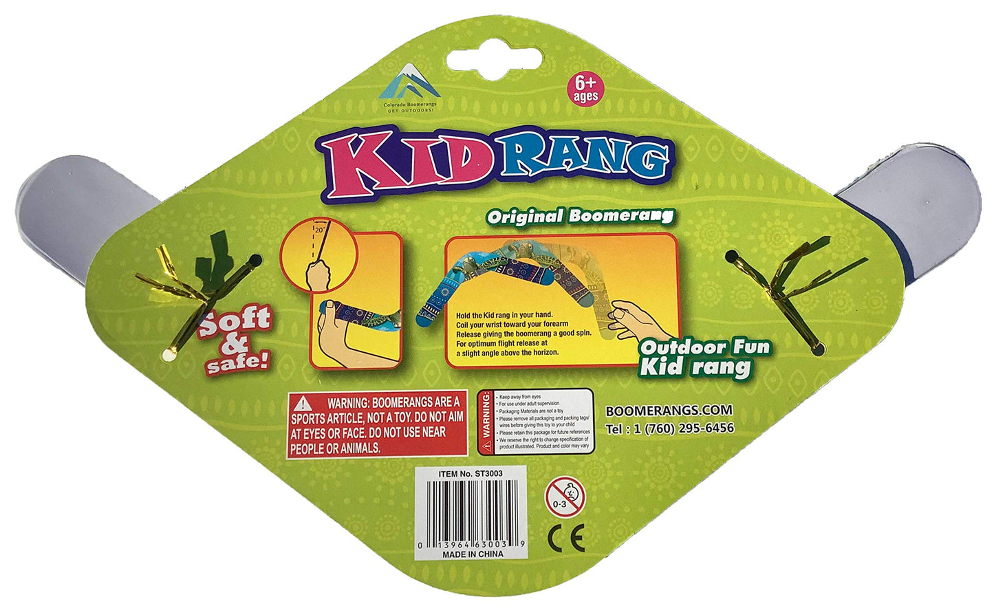 Kid Rang Boomerang - A Great Boomerang Designed specifically for Kids