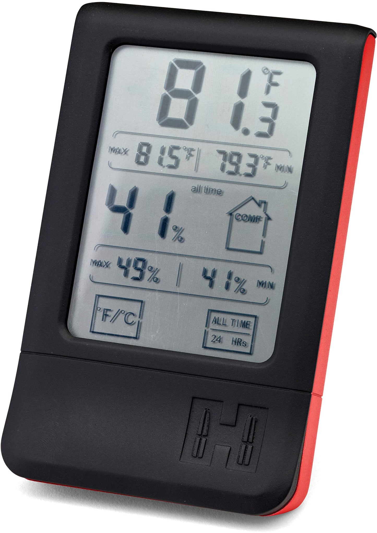 Hornady Digital Hygrometer, 95909 - Indoor Temperature and Humidity Monitor with Touchscreen LCD Display - Ideal Room Thermometer Hygrometer for Gun Safes & Cabinets, Closets, Workbench & More