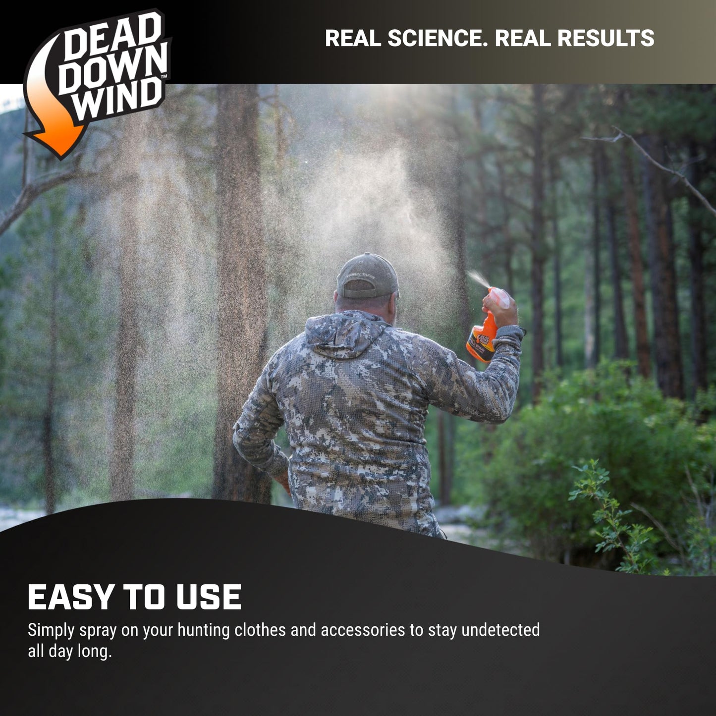 DEAD DOWN WIND Evolve Field Spray Bottle - Odor Fighting Hunting Scent Control Spray - Unscented, Safe for Sensitive Skin - Easy To Use for Hunting Gear & Clothing (24 oz)