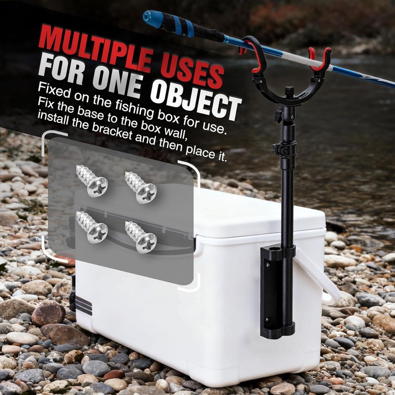 360° Adjustable Fishing Rod Holders - Non-Slip Silicone for Chair & Ground Mount | 1/2/4 Pack Options