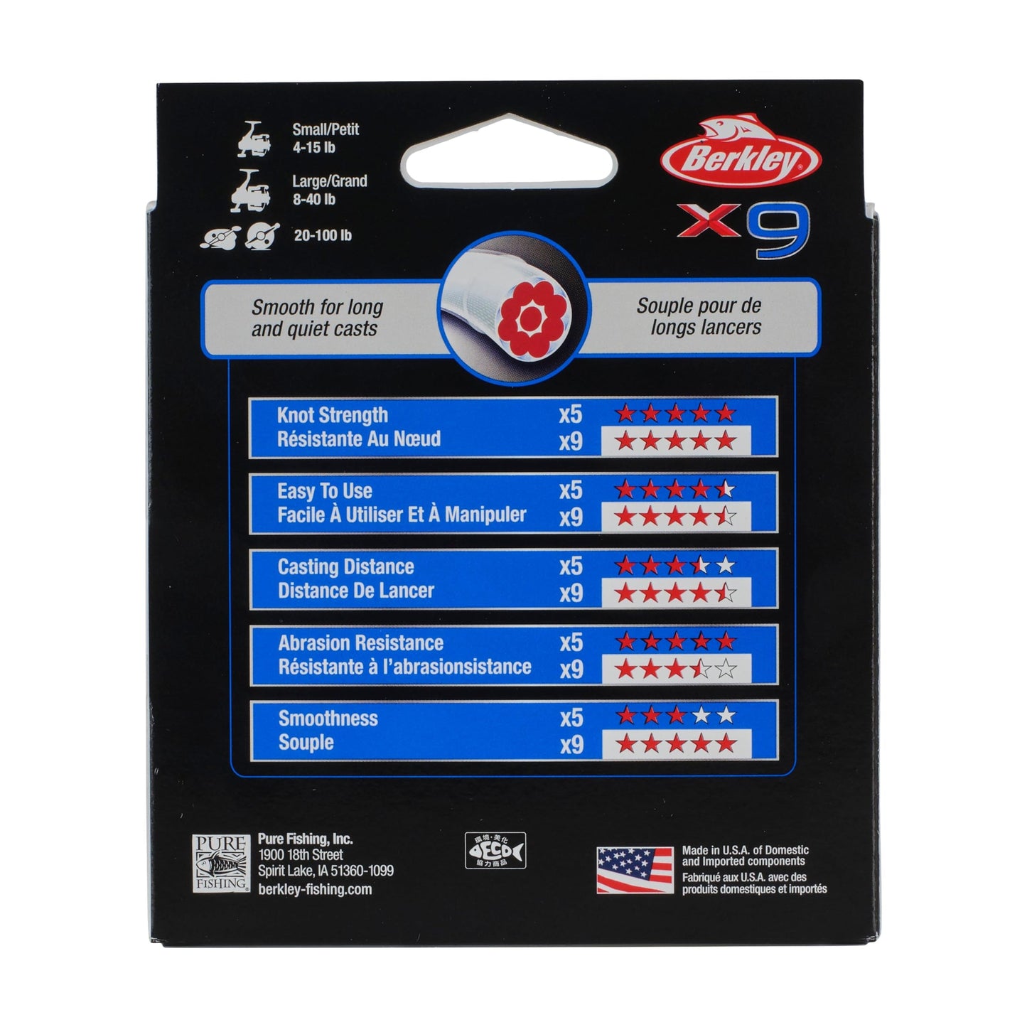Berkley Jordan Lee x9 Braid Superline, Flame Green, 6-Pound Break Strength, 164yd Fishing Line, Suitable for Freshwater and Saltwater Environments