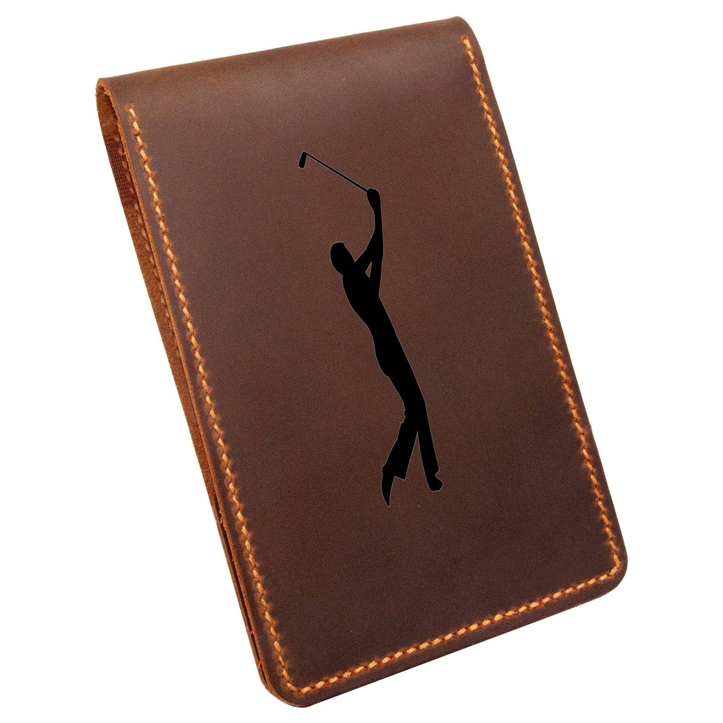 Leather Golf Scorecard & Yardage Book Holder, Personalized Golf Gift, Yardage Book Holder, Gifts for Dad, Gifts for Golfers (Pattern #6)