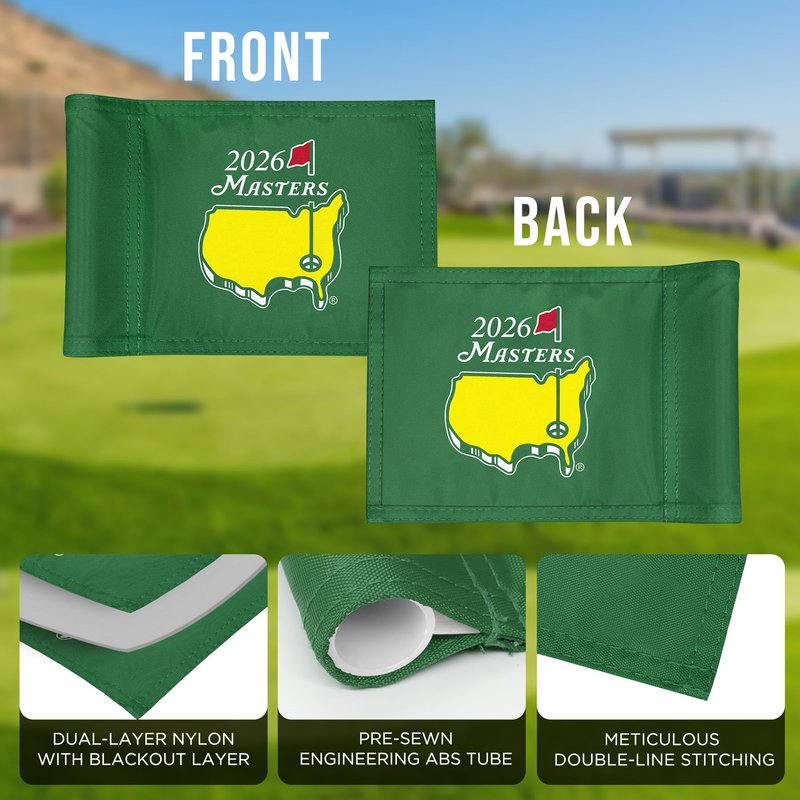 CoGolfing 2025 Grand Slam Golf Flag Mini, 8x6 Inch, Double-Sided Silk-Screened, Fade-Resistant 420D Nylon, Ideal for Backyard Practice Putting Green, 4-Pack