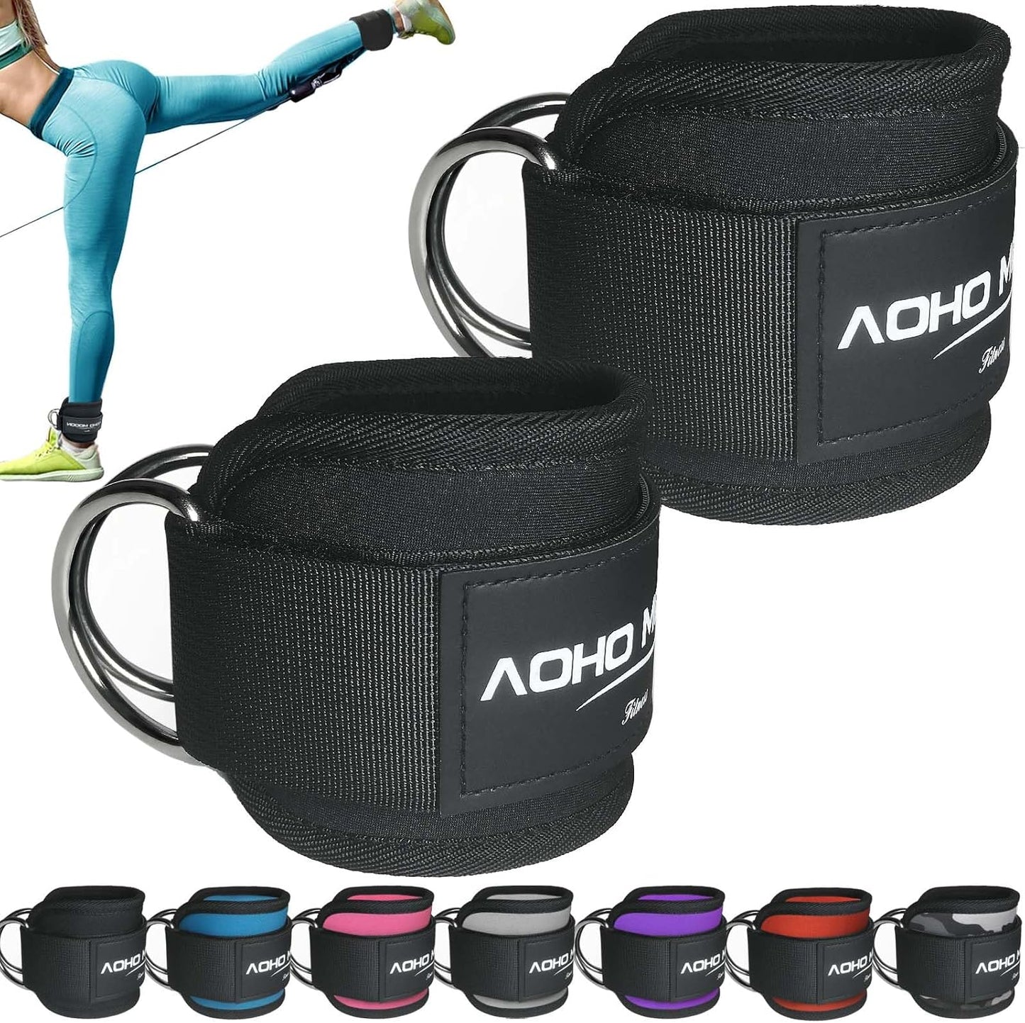 Ankle Strap for Cable Machine Attachments - Neoprene Cuffs for Glute Kickbacks & Leg Workouts | Gym Accessories for Men & Women