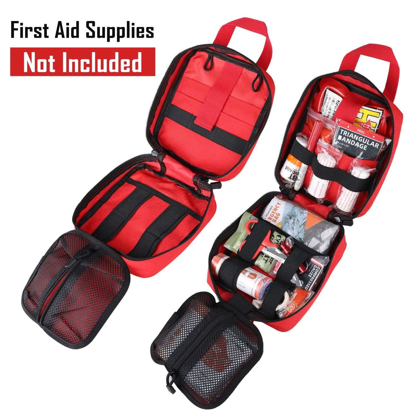 LIVANS 1000D First Aid Bag Empty Medical Ifak Pouch Molle EMT Pouches Rip-Away Tactical Military Trauma Emergency Medic Bag