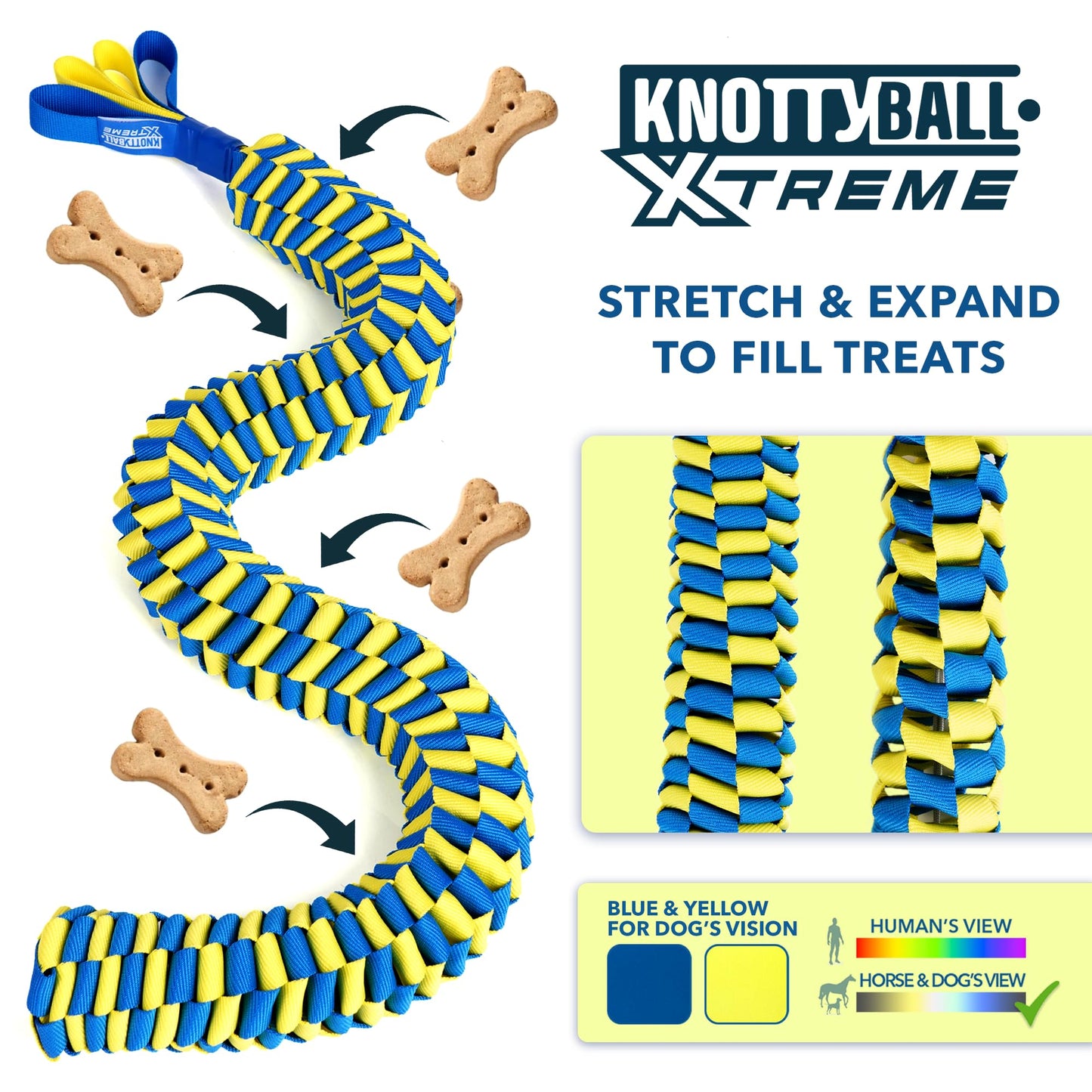 Race&Herd KnottyBall Xtreme Snuffle Ball for Dogs - Interactive Dog Puzzle Toy for Smart Dogs, Treat Puzzle Toys for Dogs Enrichment, Dog Snuffle Toy Ball Treat Dispensing Smart Dog Toys