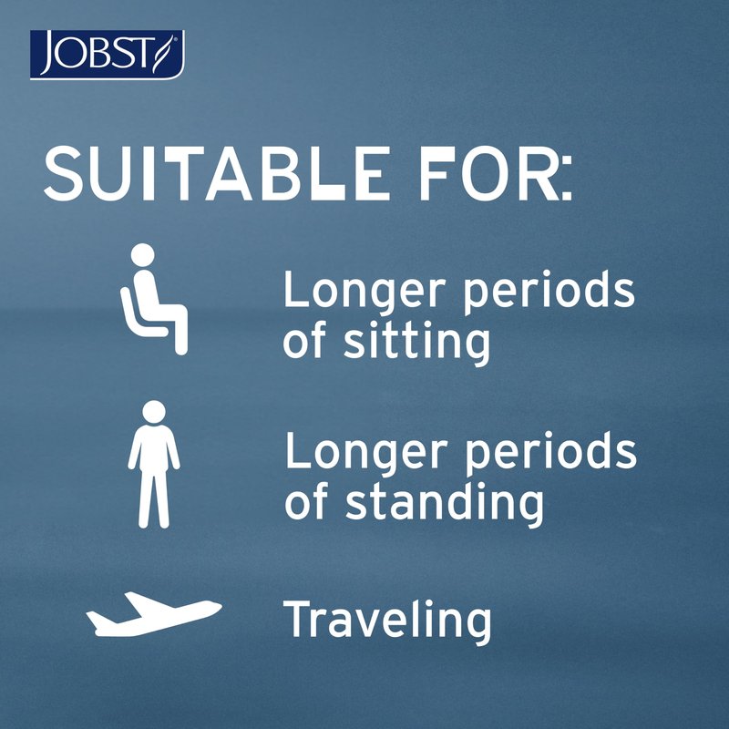 JOBST ACTIVA Athletic 20-30 mmHg Compression Socks for Travel and Sports, Designed for Women and Men, Knee High, Closed Toe, White, Large