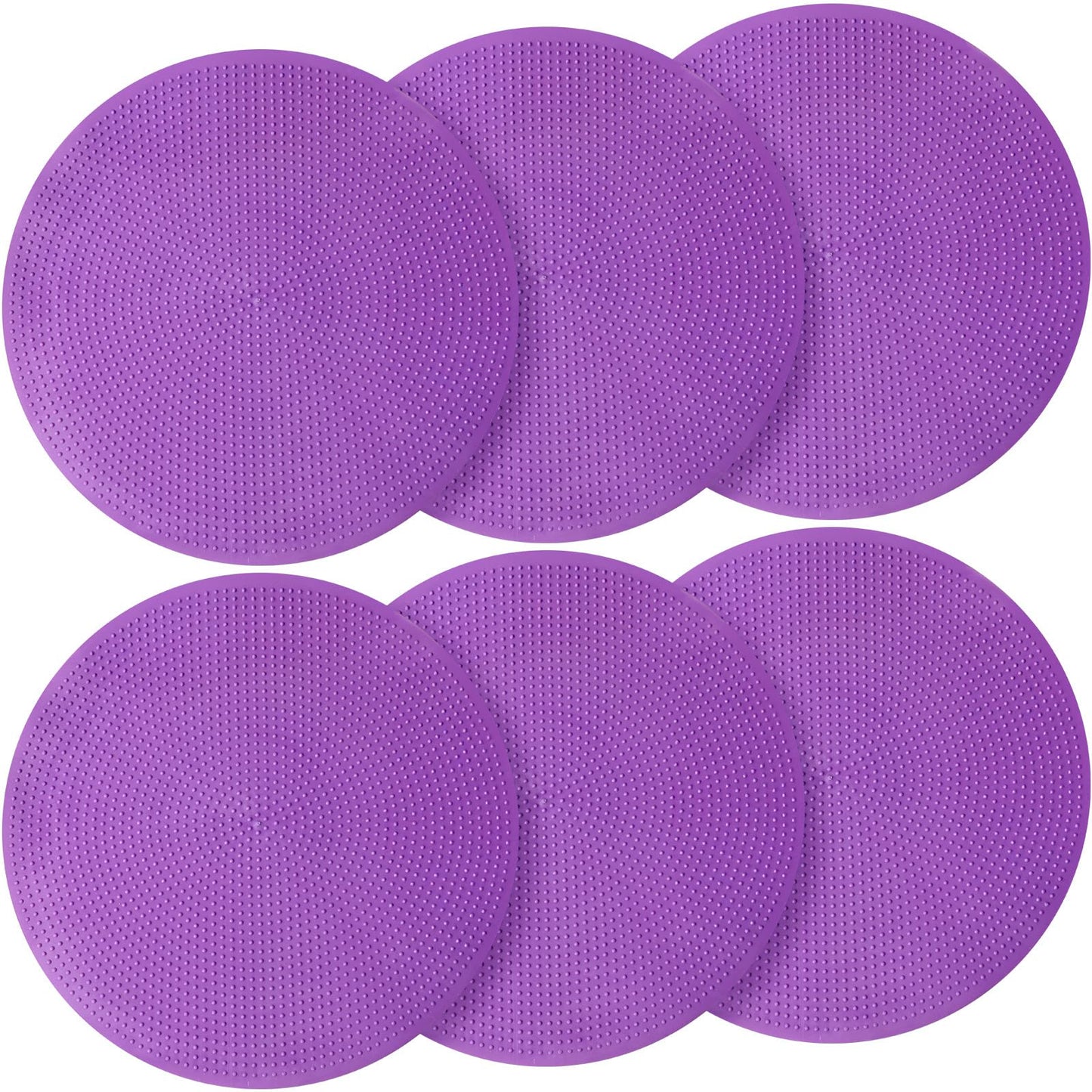 wlilupah 6 Pcs Poly Spots Markers 8 Inch Floor Spot Markers Dots for Gym Marker Poly Sports Training for Gym Floor Soccer Basketball Speed Agility Training Field Marking Equipment (Purple)