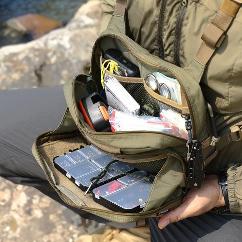 VOTAGOO GEAR Fishing Chest Pack, Fly Fishing Bag for Men and Women, Tackle and Fly Boxes Storage Pack, Hunting Binocular Pack