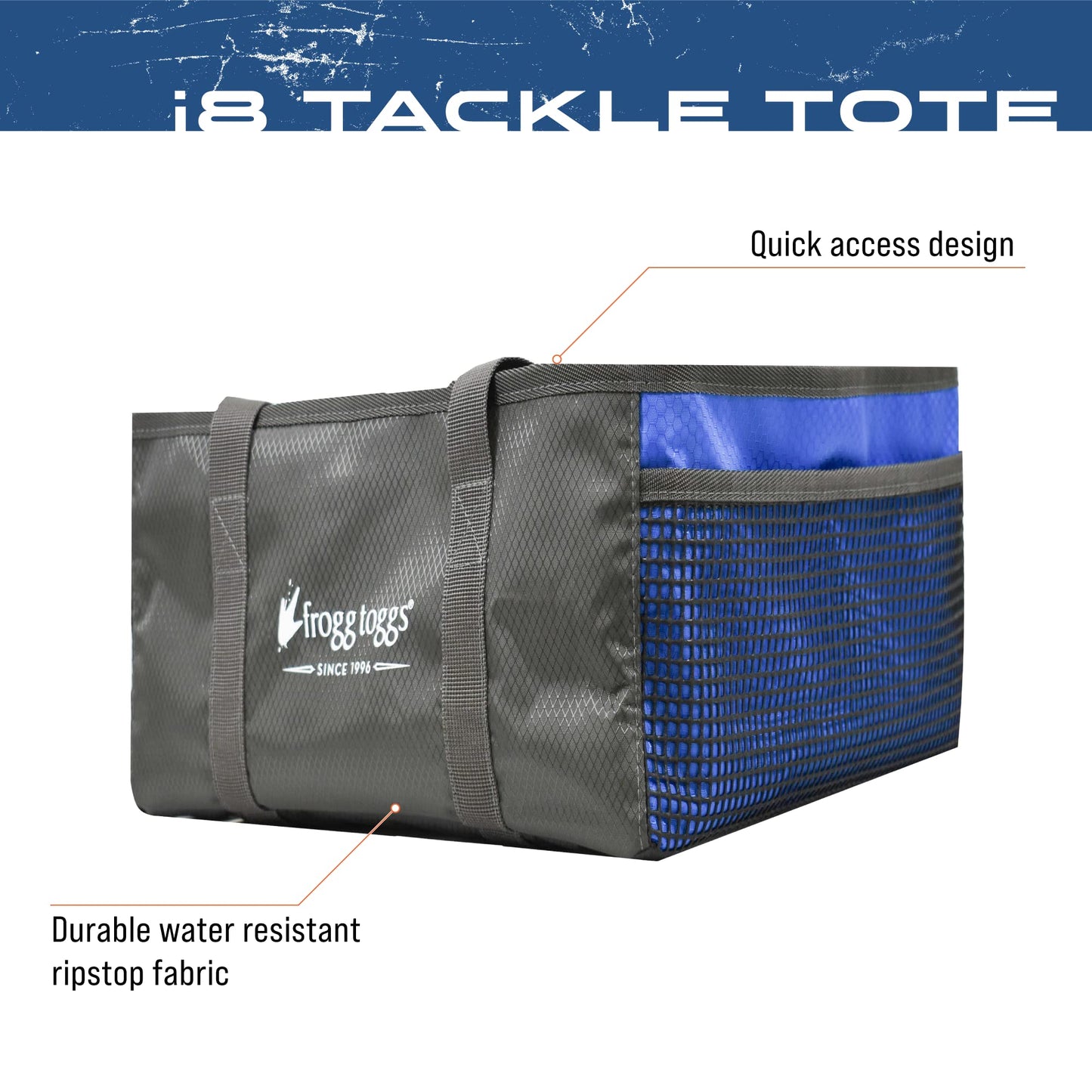 FROGG TOGGS Fishing Tray Tote, Secures Organizes and Protects Tackle Trays, Blue, OS