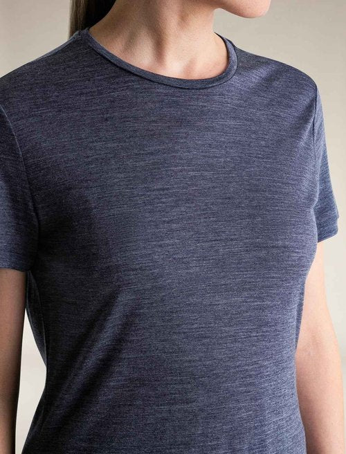Icebreaker Women’s 125 Cool-Lite Merino Blend Sphere III Short Sleeve T-Shirt - Midnight Navy Heather - X-Small