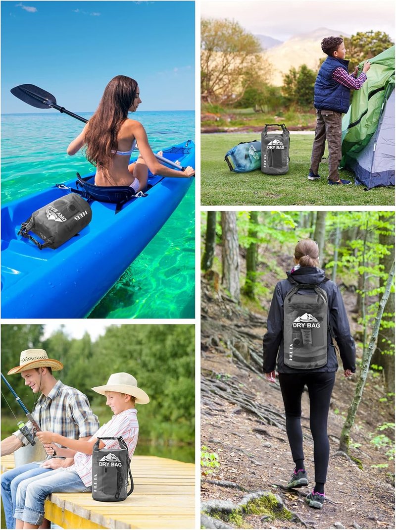 Waterproof Dry Bag - Lightweight Roll Top Storage Backpack for Travel, Swimming, Boating | 5L/10L/20L/30L/40L Options
