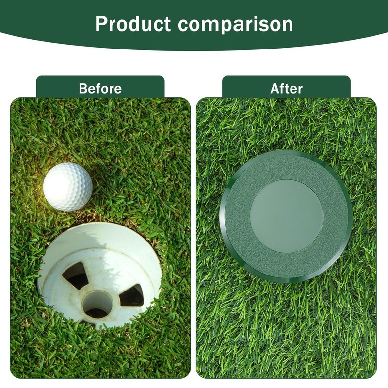 6 Pack Golf Hole Cup Cover Fits Standard 4.25" Aluminum & Plastic Golf Cups Practice Putting Green Hole Cup for Backyard, Garden, and Outdoor Training