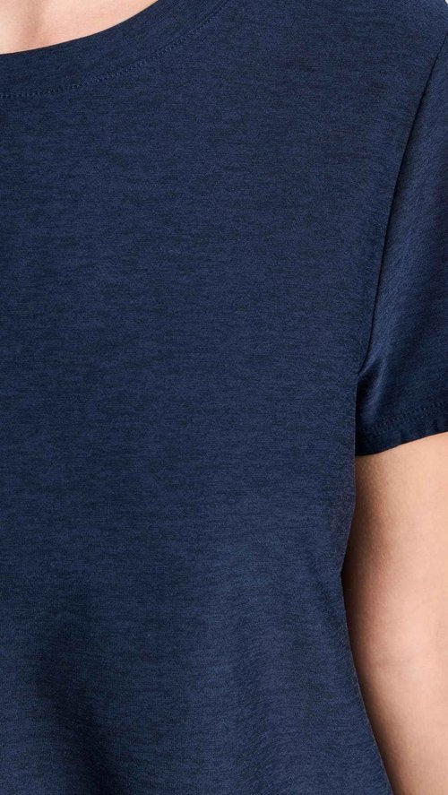 Beyond Yoga Women's Featherweight On The Down Low Tee, Nocturnal Navy, Medium