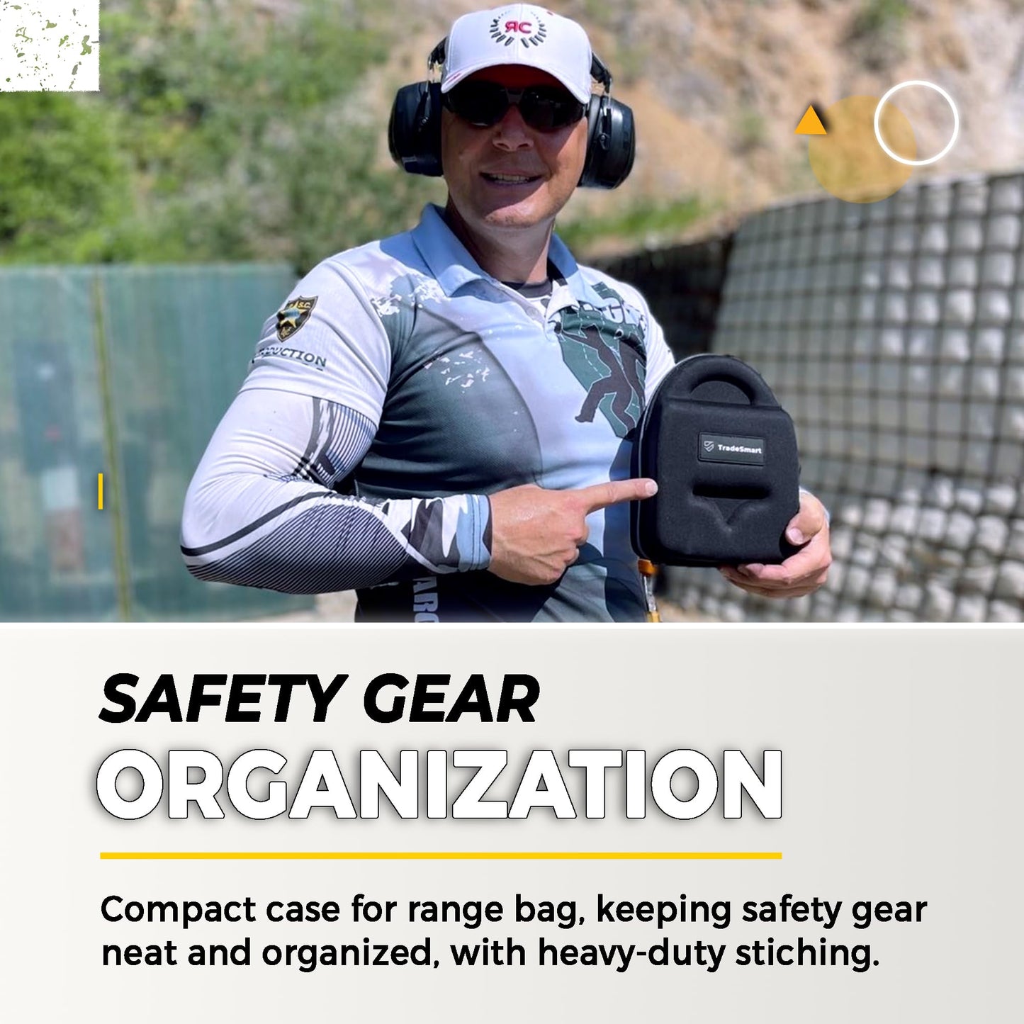 TradeSmart Shooting Ear & Hearing Protection NRR 28 Safety Earmuffs Yellow