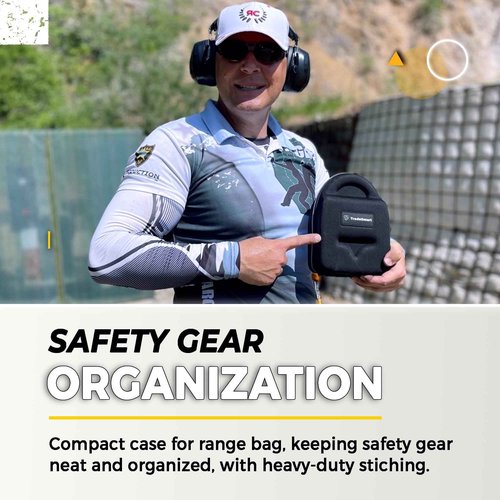 TradeSmart Gun Range Protection Duo Kit - Pink and Blue Shooting Eye and Ear Protection for Women and Men, U.S. Certified