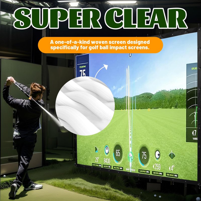Fahnemt Golf Simulator Impact Screen(118 * 78, 118 * 118, 118 * 157) for Indoor/Home/Garage Training Washable Golf Impact Screen for Practice