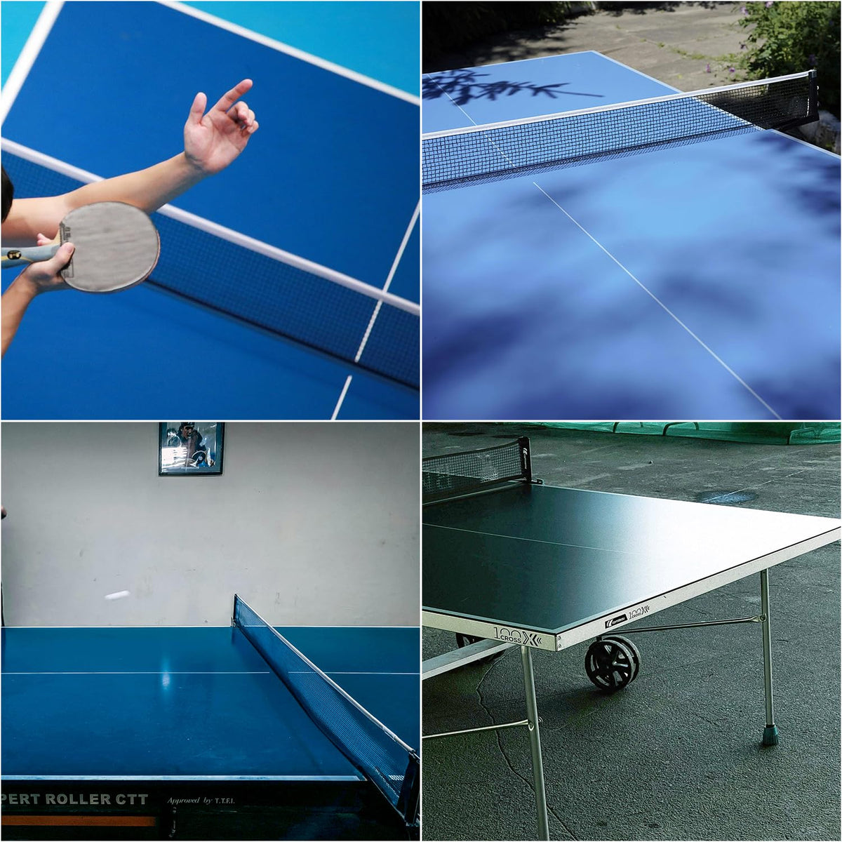 Portable Table Tennis Net with Clamps Collapsible Steel Post Ping Pong Net Set for Indoor/Outdoor Use Includes Clip Grip & Durable Mesh Easy Setup