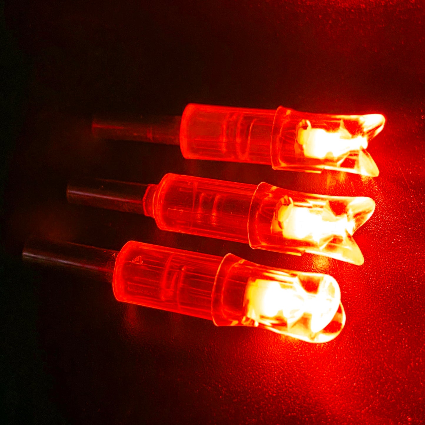 KEAUP 6PCS Lighted Nocks for Crossbow .300/7.62mm Inside Diameter Lighted Arrow Nocks for Archery Hunting (Red)