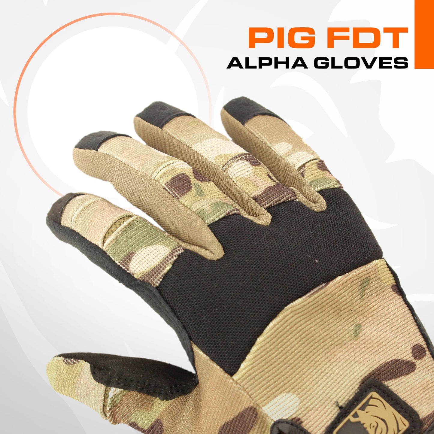 PIG FDT Alpha Full Dexterity Gloves, 1 Pair, Woodland, Medium
