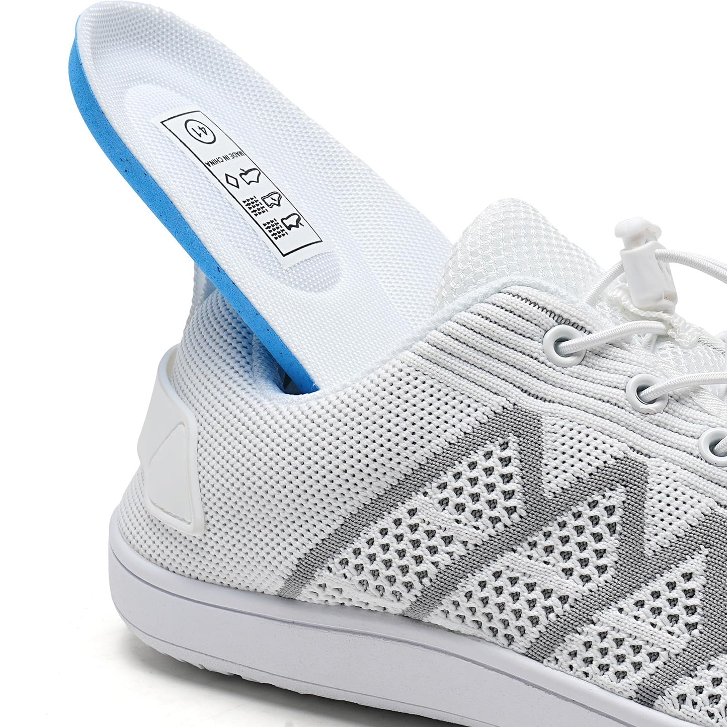 WateLves Wide Water Shoes Mens Womens Barefoot Minimalist Walking Shoes Beach Casual Sneakers Zero Drop Sole (White/Gray, 37)
